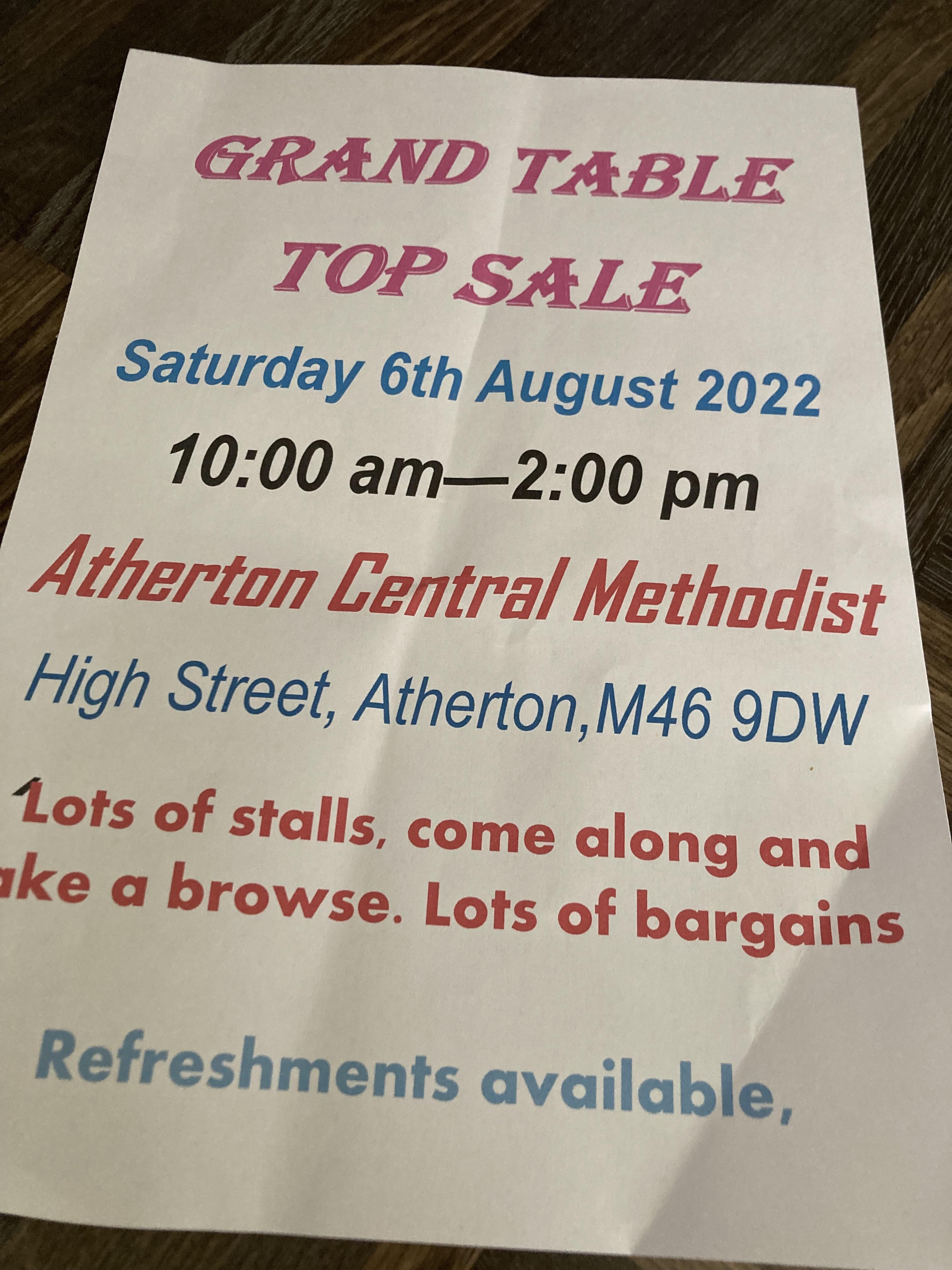 Grand Table Top Sale (August 2022)